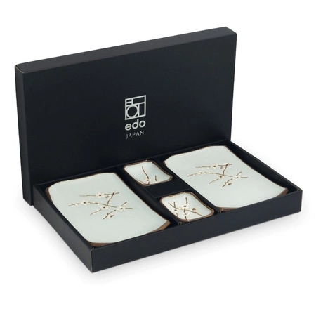 Japoński zestaw do sushi jasno zielony z motywem kwiatu wiśni