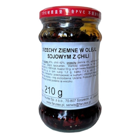 Orzeszki ziemne w oleju chili 210 g