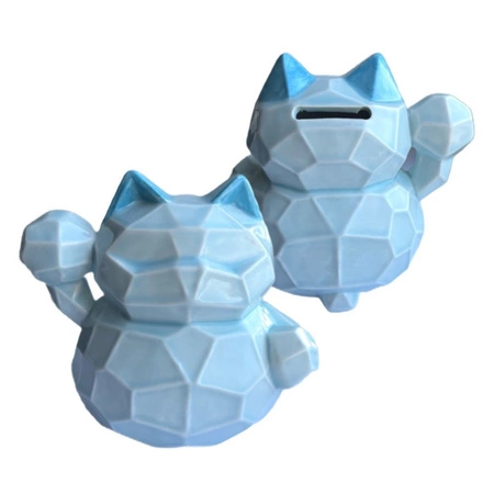 Skarbonka dla dziecka kotek szczęścia MANEKI-NEKO niebieska