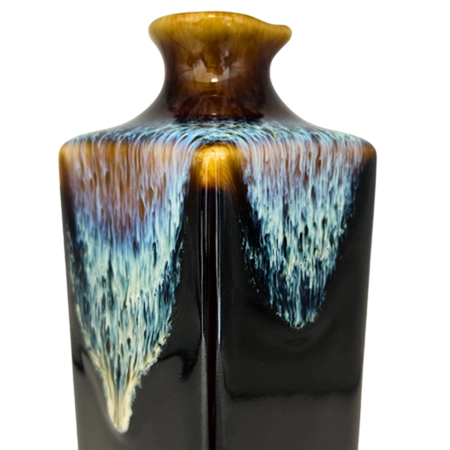 Zestaw do sake czarno-niebiesko-brązowy (karafka + 4 czarki)