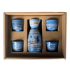 Zestaw do sake w odcieniach niebieskiego
