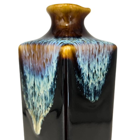 Zestaw do sake czarno-niebiesko-brązowy (karafka + 4 czarki)