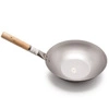 Iron Wok 12" głęboki z płaskim dnem i rączką