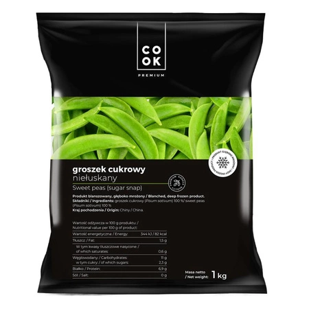 Groszek cukrowy młody strąki 1 kg Cook Premium