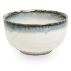 Japońska miska do matcha biała z obwódką