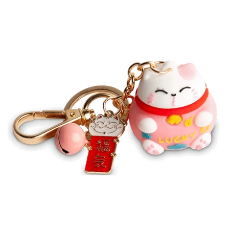 Brelok kotek szczęścia MANEKI-NEKO z dzwoneczkiem Emro Aziatica