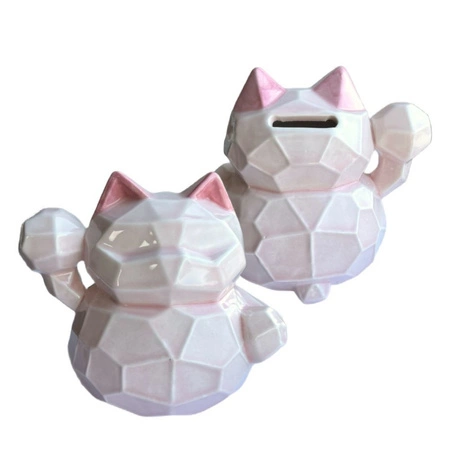 Skarbonka dla dziecka kotek szczęścia MANEKI-NEKO różowa