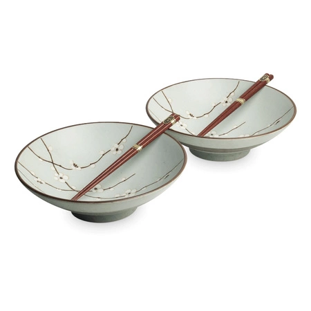 Japoński zestaw misek 24,5cm/H 4,5cm jasnozielony