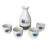 Zestaw do sake biało-niebieski