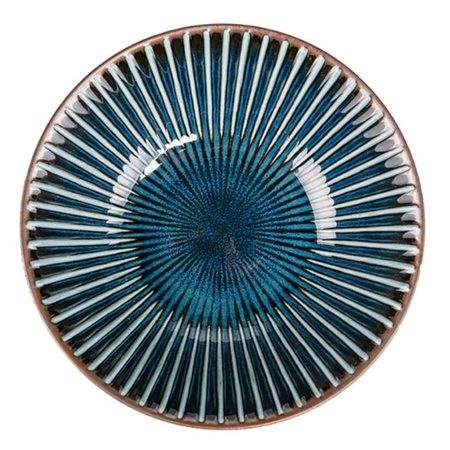 Miska do ramenu - granatowa z białymi wewnętrznymi paskami