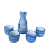 Zestaw do sake w odcieniach niebieskiego