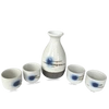 Zestaw do sake biało-niebieski