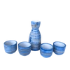 Zestaw do sake w odcieniach niebieskiego