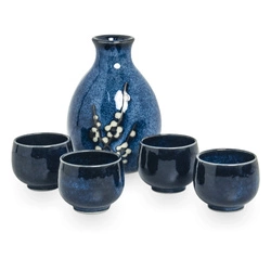 Zestaw do sake niebieski