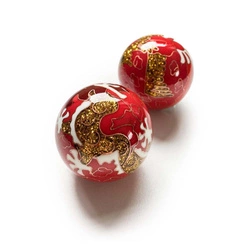 Chińskie kule w drewnianym pudełku smok i feniks