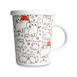 Kubek do herbaty z zaparzaczem i pokrywką kotki Emro Aziatica