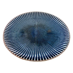 Talerz japoński w kolorze granatowym w paski