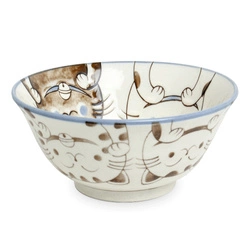 Miska niebieska w kotki MANEKI-NEKO 15 x 7 cm