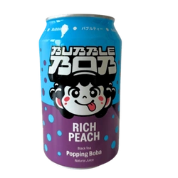 Bubble Bob Rich Peach Napój z czarną herbatą, sokiem brzoskwiniowym i pękającymi kuleczkami 330 ml