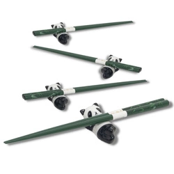 Zestaw pałeczek z podstawkami dla 4 osób z motywem PANDA