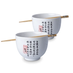 Zestaw misek do zupy z pałeczkami 