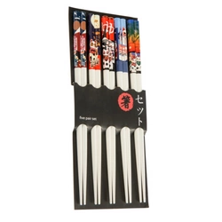 Drewniane pałeczki 10 sztuk kotki szczęścia MANEKI-NEKO