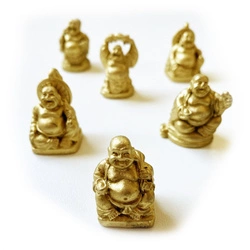 Figurki złota Budda 6 szt.